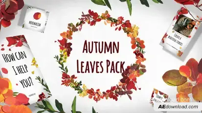 Autumn Leaves Pack Elements template preview