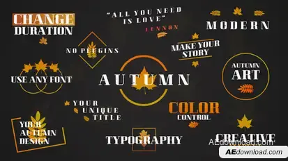 Autumn Leaves Titles Titles template preview
