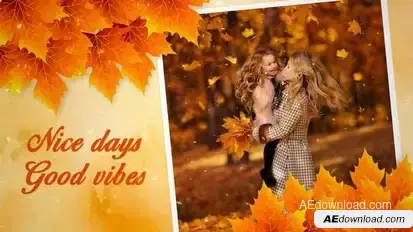 Autumn Romantic Slideshow Openers template preview