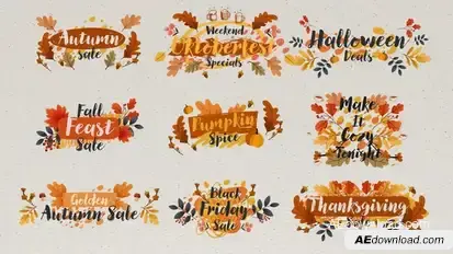 Autumn Titles Titles template preview