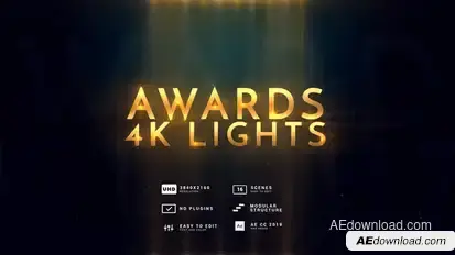 Awards | 4K Lights Titles template preview