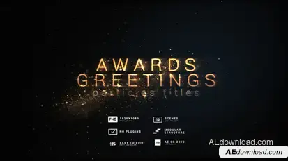 Awards and Greetings | Particles Titles Titles template preview
