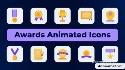 Awards Animated Icons Elements template preview