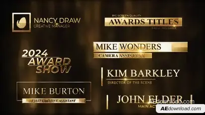 Awards Сeremony Gold Silver Lowerthirds Pack 2 broadcast-packages template preview