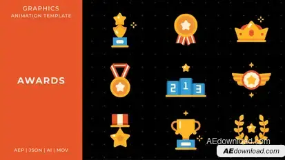 Awards graphic animation template | After Effects Elements template preview