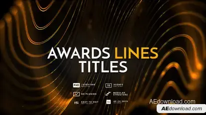 Awards Lines Titles Titles template preview