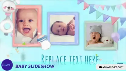 Baby Cute Slideshow Openers template preview