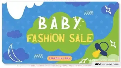 Baby Fashion Project Openers template preview