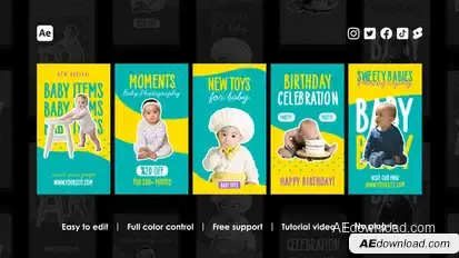 Baby Instagram Reels Product Promo template preview