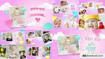 Baby is Turning 1 Openers template preview