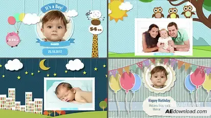 Baby Photo Album - Birthday Openers template preview