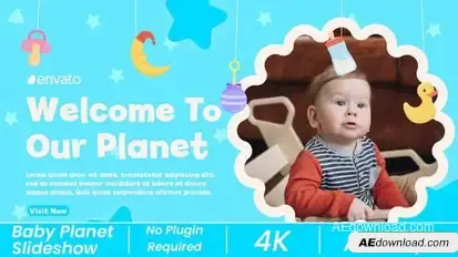 Baby Planet  Slideshow Openers template preview