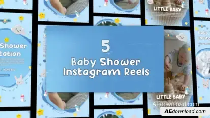 Baby Shower Instagram Pack Openers template preview