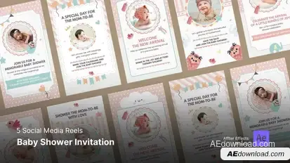 Baby Shower Invitation - Instagram Reel Template Product Promo template preview