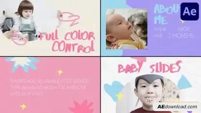 Baby Slides for After Effects Openers template preview