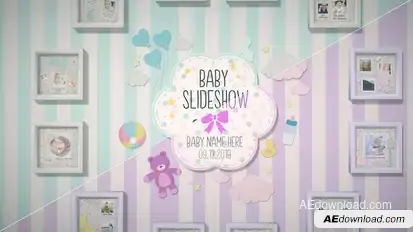 Baby Slideshow Video Displays template preview