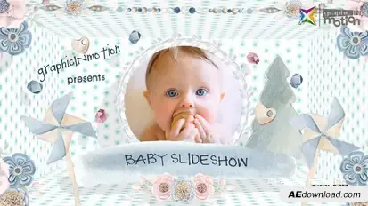 Baby Slideshow Video Displays template preview