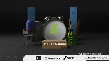 Back to School Logo Stings template preview