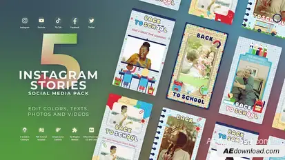 Back To School Education  Instagram Vertical Stories Product Promo template preview