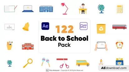 Back to School Elements For After Effects Elements template preview