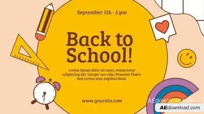 Back To School Intro Slideshow Openers template preview
