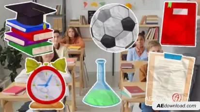 Back to school paper elements. Elements template preview
