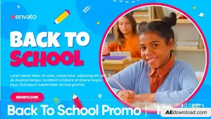 Back To School Promo Video Displays template preview