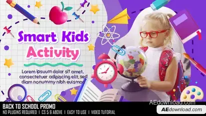 Back To School Promo Video Displays template preview