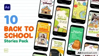 Back To School Story Set For After Effects Openers template preview