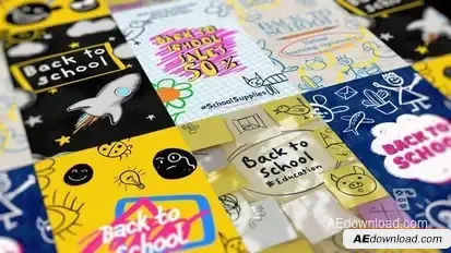 Back to School Vertical Stories Openers template preview