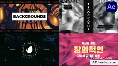 Backgrounds Typography for After Effects Titles template preview