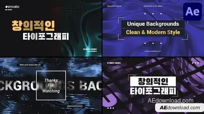 Backgrounds Typography for After Effects Titles template preview