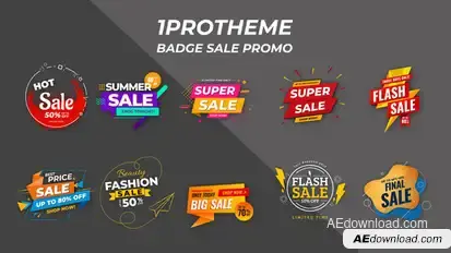 Badges Sale Promo V15 Titles template preview