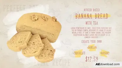 Bakery Photo Slideshow Product Promo template preview