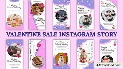 Videohive Bakery Valentine Day Sale Story Openers template preview