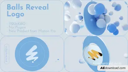 Balls Reveal Logo Logo Stings template preview