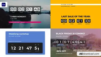 Banner Countdown Timers Elements template preview