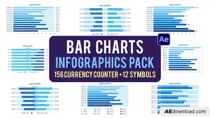 Bar Charts Infographics Pack Infographics template preview