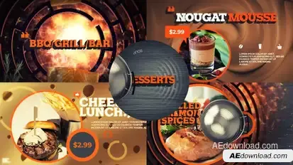 Barbecue Grill Bar Dessert Menu Product Promo template preview