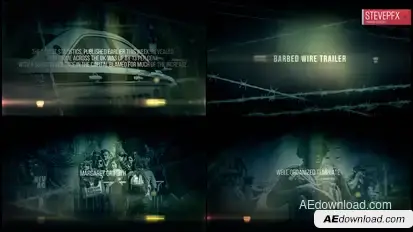 Barbed Wire Trailer Video Displays template preview