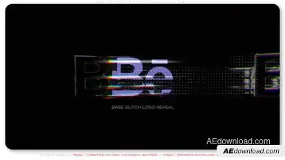 Base Glitch Logo Reveal Logo Stings template preview