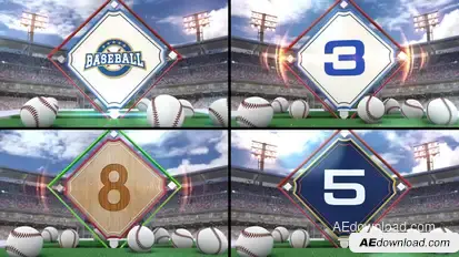 Baseball Countdown 2 Elements template preview