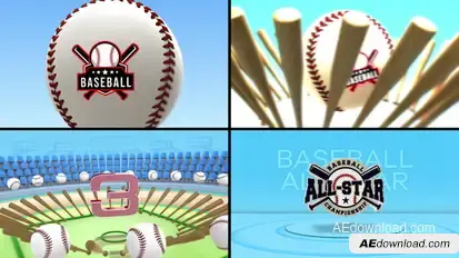 Baseball Countdown 4 Elements template preview