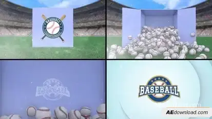 Baseball Logo Reveal 4 Logo Stings template preview