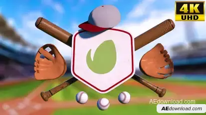 Baseball Logo Reveal Intro V1 Logo Stings template preview
