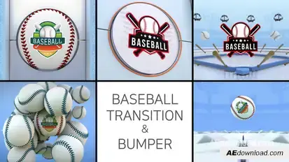 Baseball Logo Transition & Bumper Elements template preview