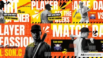 Baseball Opener After Effect Elements template preview