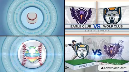 Baseball VS 2 Logo Stings template preview