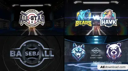 Baseball VS 4 Logo Stings template preview