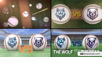 Baseball VS Logo Stings template preview